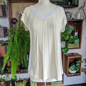 Flared linen sweater
